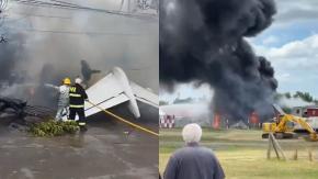 Avión privado se estrelló tras salirse de la pista en Argentina: Murieron dos pilotos Avión privado se estrelló tras salirse de la pista en Argentina: Murieron dos pilotos