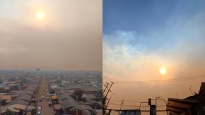 Reportan presencia de humo en sector poniente de Santiago por incendio forestal en Melipilla