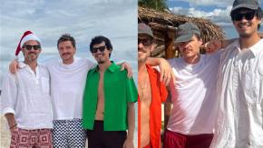 Las comentadas fotos playeras de Pedro Pascal en Navidad (y sus acompañantes)