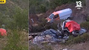 Copiloto murió tras desbarrancamiento de camión en Lo Barnechea: cayó 60 metros 