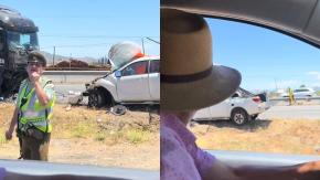 "Mira para adelante, hombre": El llamado de atención de carabinero a conductor curioso que se distrajo con accidente "Mira para adelante, hombre": El llamado de atención de carabinero a conductor curioso que se distrajo con accidente