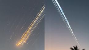 Las impresionantes imágenes que dejó la desintegración del cohete "Starship" sobre el Caribe Las impresionantes imágenes que dejó la desintegración del cohete "Starship" sobre el Caribe
