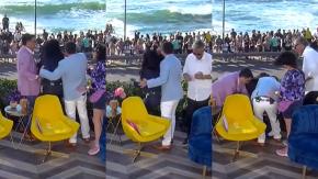 ¡Hasta el colombiano se asustó!: Pamela Díaz sufre fuerte caída durante los comerciales de '¡Hay que decirlo!' ¡Hasta el colombiano se asustó!: Pamela Díaz sufre fuerte caída durante los comerciales de '¡Hay que decirlo!'