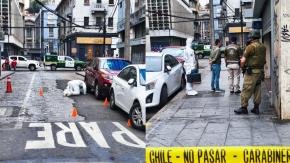 Captan momento exacto de disparos en violento asalto a un banco de Valparaíso