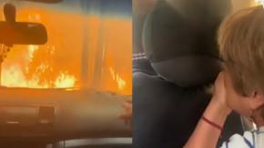 "Tranquila, ya salimos": Familia registra impactante escape del fuego en Santa Juana
