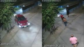 Asaltantes derriban portón con vehículo robado de casa en La Florida Asaltantes derriban portón con vehículo robado de casa en La Florida