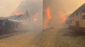 Liceo se quemó por el incendio forestal en Traiguén: Alumnos alcanzaron a ser evacuados