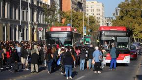 Colapso en la Alameda tras cierre de estaciones de la Línea 1 por falla técnica Colapso en la Alameda tras cierre de estaciones de la Línea 1 por falla técnica