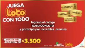 ¡Solo un código te puede hacer ganar cientos de premios!: Loto presenta GanaConLoto