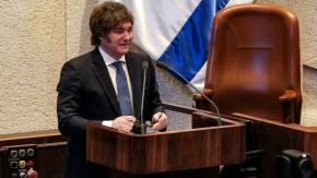 Javier Milei vive tenso momento en Israel: Hombres intentan acercarse entre gritos a él y debieron ser reducidos