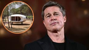 Base de fibra de vidrio y suelo de madera: así es la excéntrica casa que compró Brad Pitt con forma de OVNI