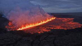 Video| La impresionante erupción de un volcán en Islandia: Es la novena en menos de dos años