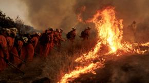 Evacúan a miles de personas por incendio forestal en Los Ángeles
