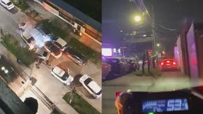 VIDEO | Intento de portonazo en San Miguel: Sujetos arrancaron por la vereda y chocaron a seguridad ciudadana