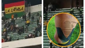 Insólito hecho en Bolivia: Hinchas lanzan fuegos artificiales en partido y provocan quemaduras a uno de sus jugadores