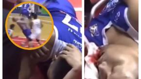 VIDEO | Jugador le propina impactante puñetazo a rival en partido de básquetbol: terminó con conmoción cerebral y fractura de mandíbula