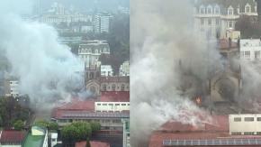 Incendio afecta a Iglesia Los Carmelitas de Viña del Mar Incendio afecta a Iglesia Los Carmelitas de Viña del Mar