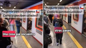 "Diferente a otros países": Alemán se subió al Metro de Santiago y destacó una cosa de los pasajeros "Diferente a otros países": Alemán se subió al Metro de Santiago y destacó una cosa de los pasajeros