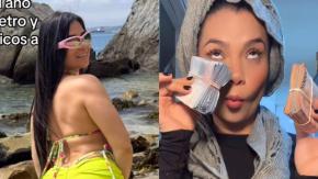 Venezolana genera polémica por burlarse de chilenos en sus redes: simuló secarse 'lágrimas' con billetes de $20 mil