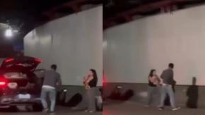 Impactante encerrona en Las Condes: Momento fue captado por otros automovilistas