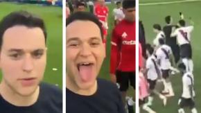 VIDEO | Jugador de River golpea a hincha que invadió la cancha tras el Superclásico: video quedó guardado y se hizo viral