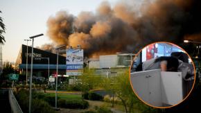 Mujeres son sorprendidas robando dentro del Mall Plaza Norte en medio de la evacuación por incendio