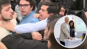 Empujones y aglomeraciones: La caótica llegada de José Antonio Kast a votar