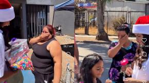 Emocionó hasta las lágrimas: Emilia Dides entrega regalos a niños que apadrinó para Navidad