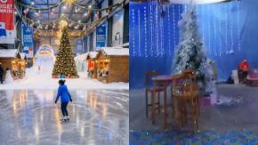 "Expectativa vs. realidad": Promocionaron "parque de nieve" para Navidad y resultado de la atracción se volvió viral