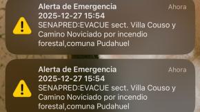 FOTOS | Incendio forestal en Pudahuel activa el SAE: así llegaron las alertas de evacuación al celular