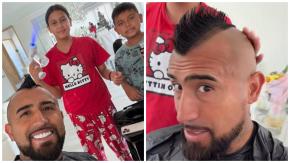 "¿Cómo quedamos?": Arturo Vidal mostró el corte de pelo que le hicieron sus hijos