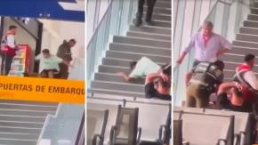 Ni la Rosa de Guadalupe: Sujeto simuló caída por las escaleras cuando iba a ser detenido en el Aeropuerto de Antofagasta 