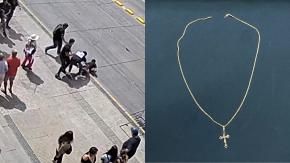 VIDEO | Ladrón fue sorprendido por carabineros de civil tras robarle a turista brasileño: fue reducido en el momento