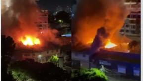 VIDEO | Gran incendio afectó a exhotel y locales comerciales en Concepción