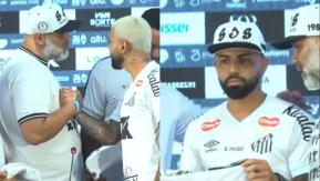 Hinchas amenazan a Gabigol en su presentación con el Santos frente a periodistas y dirigentes