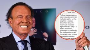 "Espero puedas dormir sin molestar": Julio Iglesias publica mensajes de chats con sus denunciantes en WhatsApp