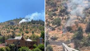 Se registra incendio en pleno Cerro San Cristóbal: gran columna de humo en el lugar