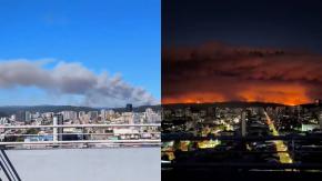 VIDEO | Usuario registró en redes sociales rápido avance de los incendios forestales en Concepción