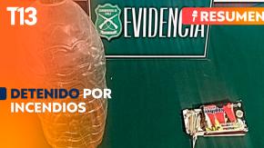 Un hombre fue detenido por incendios en La Araucanía: Noticias 21 de enero