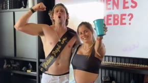 La imagen de la pareja de Joaquín Méndez en su baby shower que generó polémica en redes: hubo una impensada invitada