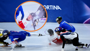 Dramático accidente en los Juegos Olímpicos de Invierno: patinadora sufre corte en el rostro en plena carrera