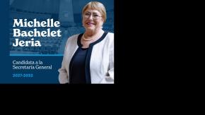 Cancillería revela imagen oficial y las ideas base de la candidatura de Bachelet a las Naciones Unidas