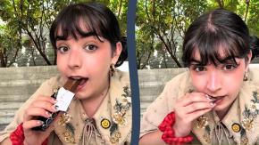 “Son adictivos” Influencer española disfruta (y critica) distintas golosinas chilenas en Tiktok