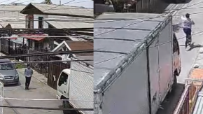 Hombre es atropellado con camión que le fue robado a su hermano en Maipú: momento quedó grabado