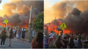 Incendio en Maipú: Fuego en pastizales se propaga y amenaza viviendas en sectores residenciales