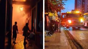 Reportan incendio en el centro de Santiago