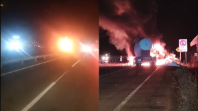 Ruta 5 Norte: Choque entre camiones dejó un conductor fallecido