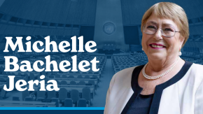 Cancillería revela imagen oficial y las ideas base de la candidatura de Bachelet a las Naciones Unidas