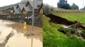 ALERTA meteorológica por lluvias en zona centro sur: Reportan anegamientos, socavones y daños en viviendas