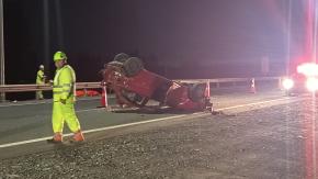 Fatal accidente en Autopista del Maipo deja un fallecido: vehículo volcó varias veces 